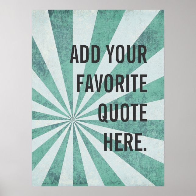 Favourite Quote Poster, Custom Personalised Poster (Front)