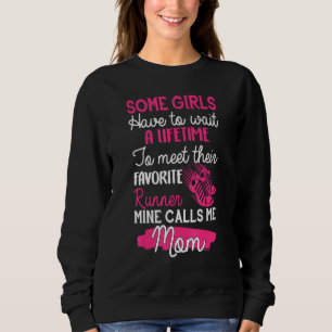 Favourite Runner Calls Me Mum Cute Track Field Sweatshirt