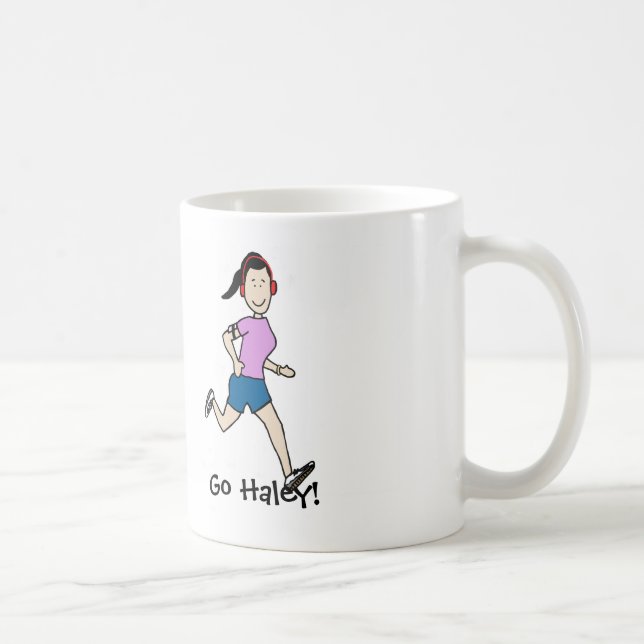 Favourite runner mug- personalised cartoon coffee mug (Right)