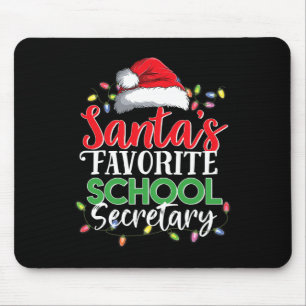 Favourite School Secretary Christmas Funny Xmas Gi Mouse Pad