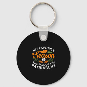 Favourite Season Is Fall Of The Patriarchy Feminis Key Ring