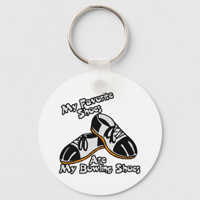 favourite shoes are bowling shoes key ring (Front)