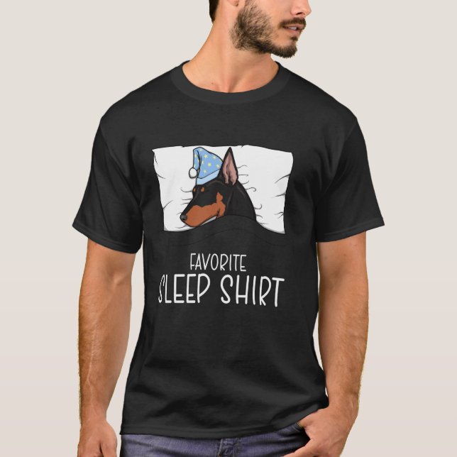 Favourite Sleep Shirt Doberman, Napping Doberman D (Front)