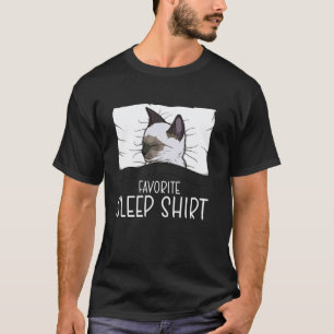 Favourite Sleep Siamese Cat, Napping Meezer Cat Pa T-Shirt