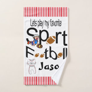Favourite Sport Bathroom Towel Sets Football
