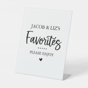 Favourite Sweets and Treats Favour Table Sign