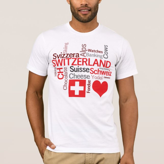 Favourite Swiss Things - I Love Switzerland T-Shirt (Front)