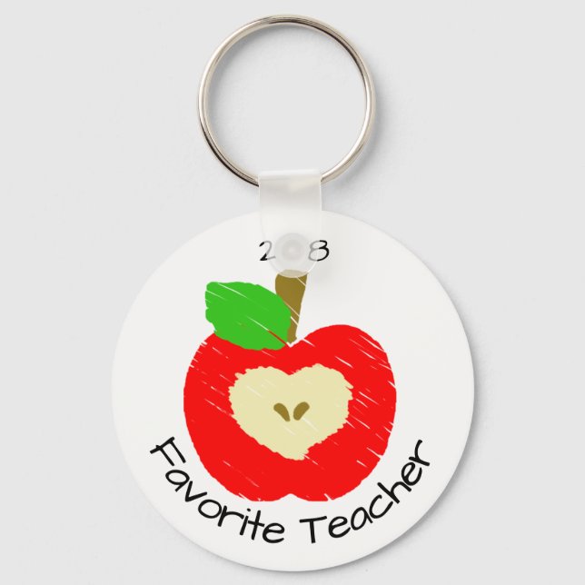 Favourite Teacher Button Keychain (Front)