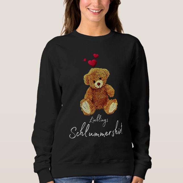 Favourite Teddy Bear Sleep With Heart Pyjamas Tedd Sweatshirt (Front)