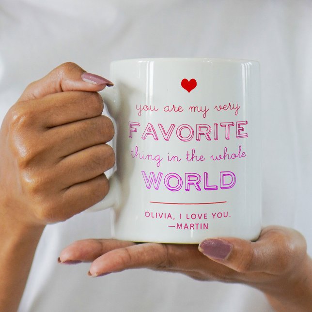 Favourite Thing in the World Anniversary Valentine Two-Tone Coffee Mug (Creator Uploaded)