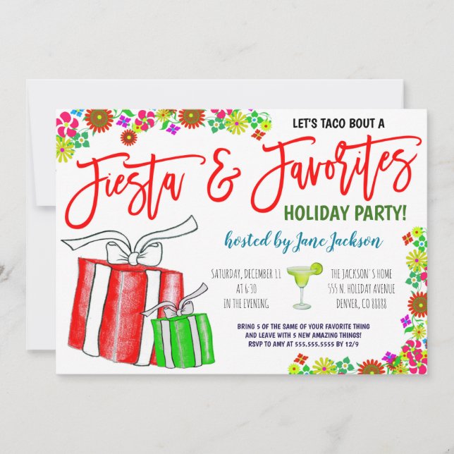 Favourite Things Christmas Party Invitation (Front)