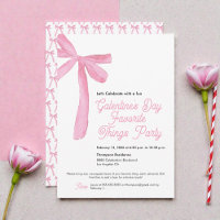 Favourite things Galentine's Party Pink Bow Theme