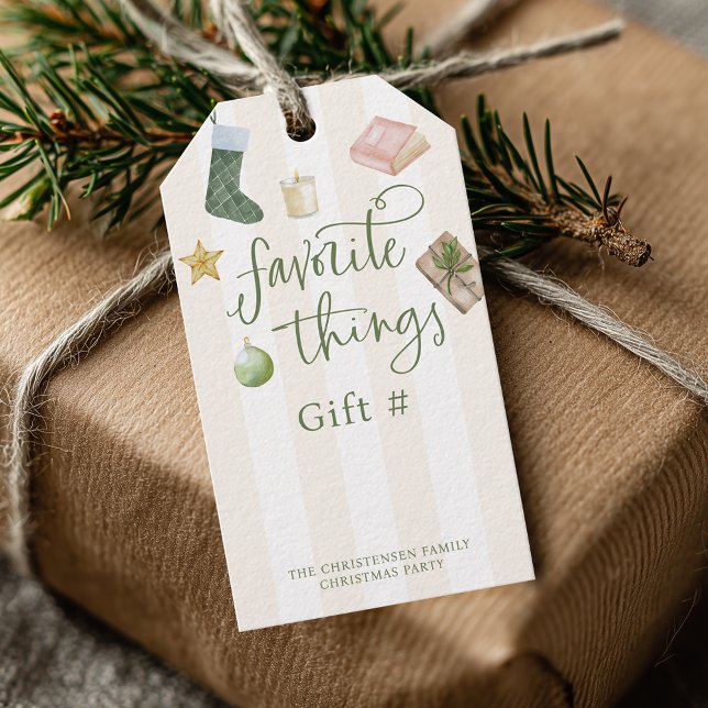 Favourite Things Gift Exchange Gift Tags (Creator Uploaded)