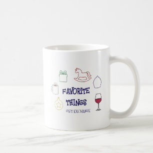 Favourite Things Holiday Gift Exchange Coffee Mug