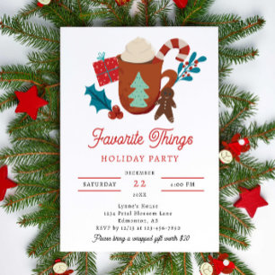Favourite Things Holiday Party Gift Exchange Invitation