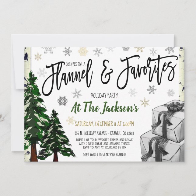 Favourite Things Party Invitation (Front)