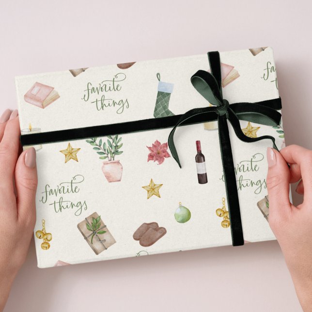 Favourite Things Patterned Holiday Christmas Wrapping Paper (Creator Uploaded)