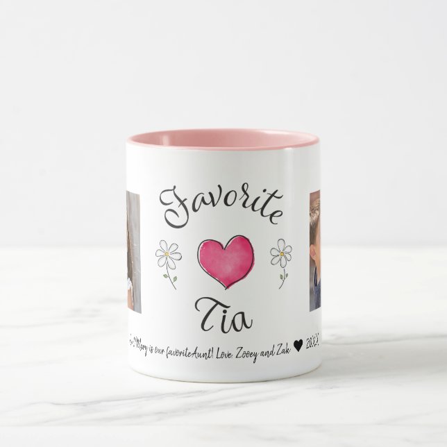 Favourite Tia 2 Photo Custom Mug (Center)
