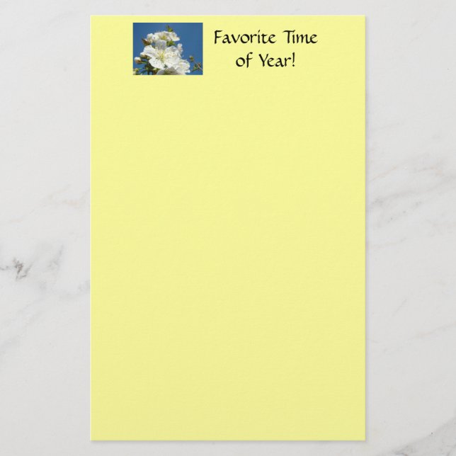 Favourite Time of Year! stationery Cherry Blossoms (Front)