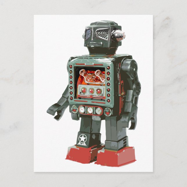 Favourite Toy Robot w Canons Postcard (Front)