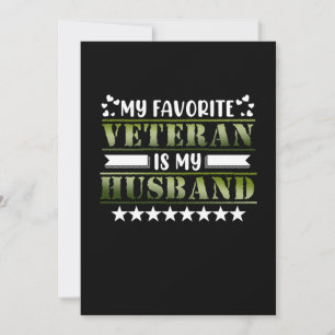 Favourite Veteran Husband Happy Veterans Day Thank You Card