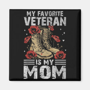 Favourite Veteran is Mum Patriotic Mothers Day Magnet