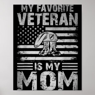 Favourite Veteran is Mum Patriotic Mothers Day Poster