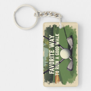 Favourite Way To Ruin A Good Walk Golf Key Ring