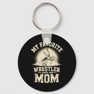 Favourite Wrestler Calls Mum Mother Wrestling Boy Key Ring