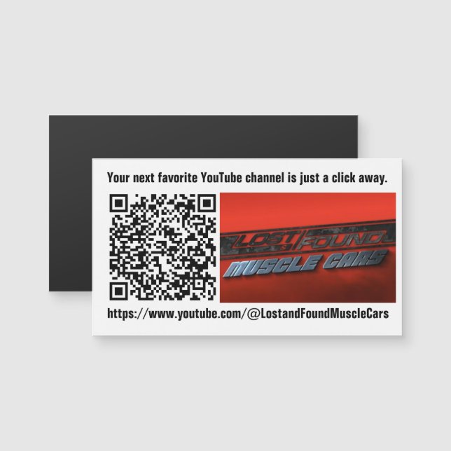Favourite Youtube Channel QR Code Magnet (Front/Back)
