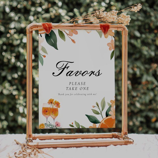 Favours Aperol Spritz Bridal Shower Sign (Creator Uploaded)