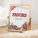 Favours BBQ Backyard Rustic Baby Shower Poster<br><div class="desc">Favours BBQ Backyard Rustic Baby Shower Poster.</div>
