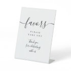 Favours Black And White Modern Script Table