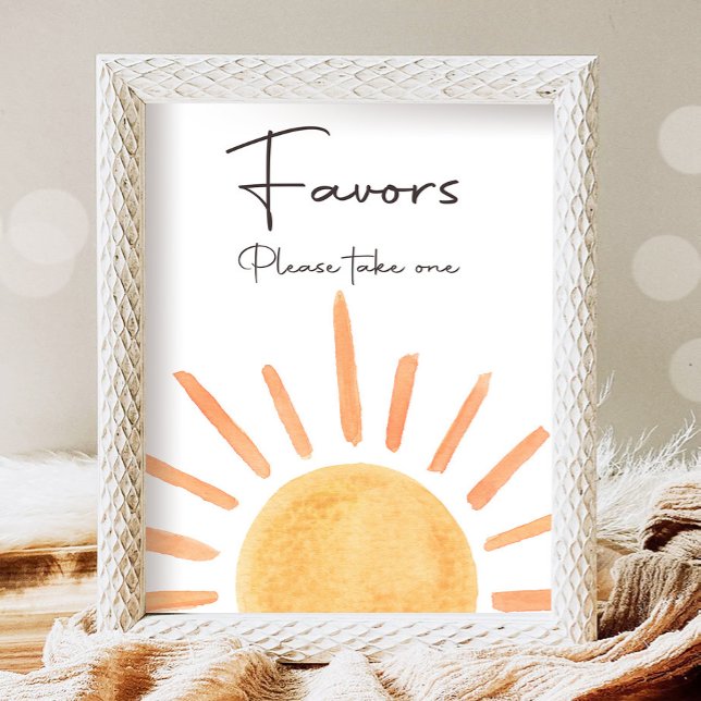Favours Boho Sunshine Table First Trip Sun Birthda Poster (Creator Uploaded)