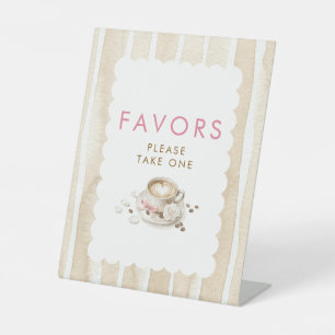 Favours Coffee Girl Baby Shower Table Sign