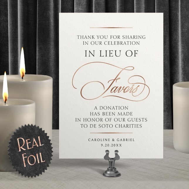 Favours Donation Wedding Table Sign (Creator Uploaded)