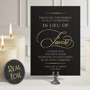 Favours Donation Wedding Table Sign