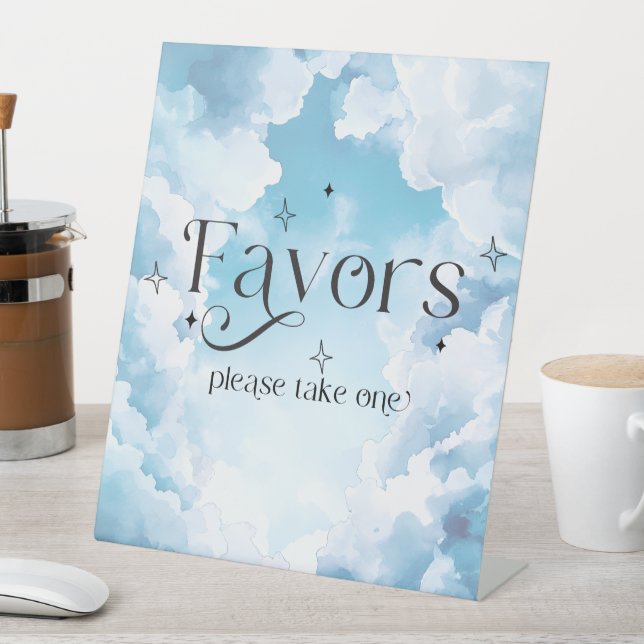 Favours Heaven Sent Baby Shower Pedestal Sign (In SItu)