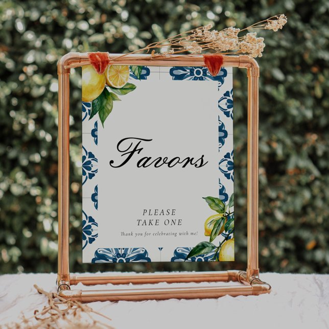 Favours Lemon Positano Bridal Shower Sign (Creator Uploaded)