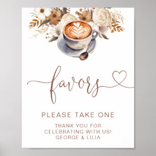 Favours Love Is Brewing Bridal Shower Poster