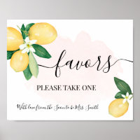 Favours Please One Take Lemons Pink Bridal Wedding