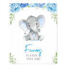 Favours Please Take One Elephant Baby Boy Shower