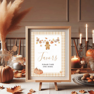 Favours Rustic Pumpkin Fall Baby Shower Poster