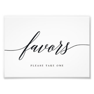 Favours Sign Choose Your Size Modern Script