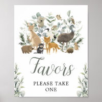 Favours Sign Eucalyptus Australian Animals Party