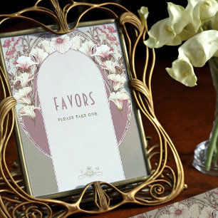 Favours Sign Guests Vintage Art Nouveau by Mucha