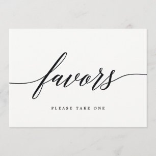 Favours Sign - Modern Script Invitation