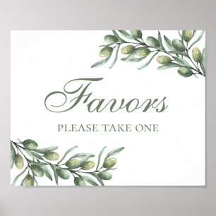 Favours take one. Olives. Italian summer wedding Poster