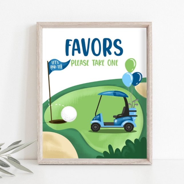 Favours Thank You Golf Par-Tee Boy Birthday Sign (Creator Uploaded)