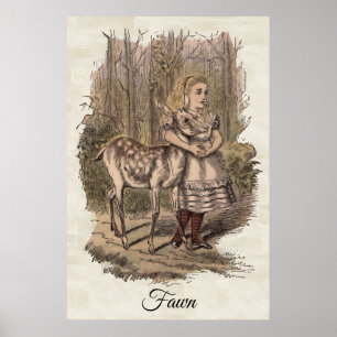 Fawn , Alice's Adventures in Wonderland Poster